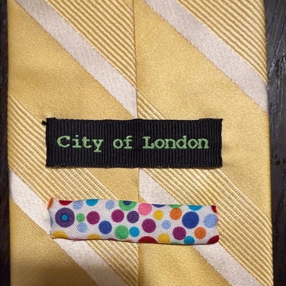 Classic Yellow Striped Tie - Picture 2 of 2